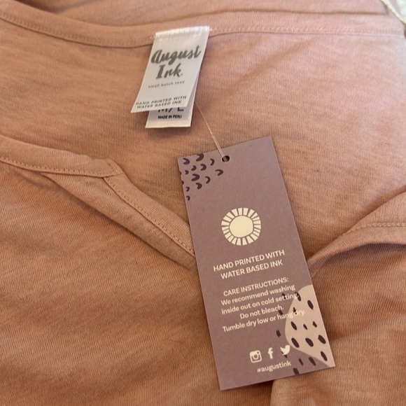 AUGUST INK Pink Choose Happy Loose Fit T Shirt | M/L - Picture 7 of 9